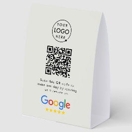 Google Reviews Tabletop Sign | QR Code Table Tent Tischaufsteller