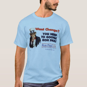 Google Ron Paul Uncle Sam T-Shirt