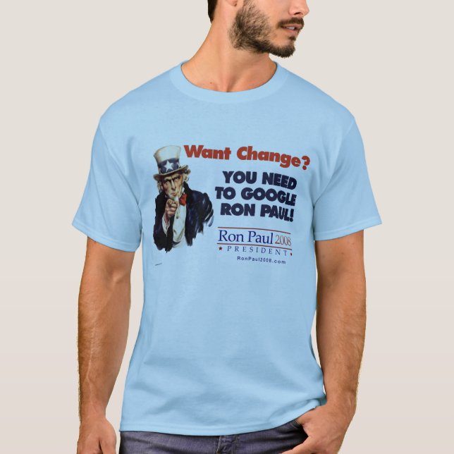 Google Ron Paul Uncle Sam T-Shirt (Vorderseite)