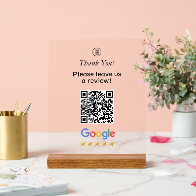 Google Scan um eine Bewertung QR Code zu hinterlas Acrylschild (Hochzeit)
