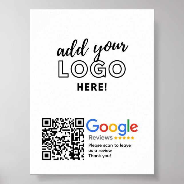 GOOGLE ÜBERPRÜFT QR-Code mit eigener Markenbezeich Poster (Vorne)