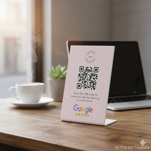 Google-Überprüfungsanforderung | QR Code Firmenlog Sockelschild (Von Creator hochgeladen)