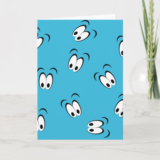 Googly Eyes Grußkarte Karte (Vorderseite)