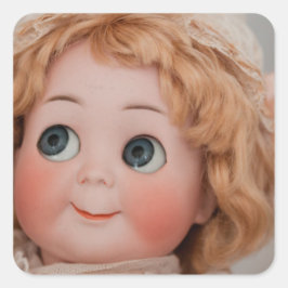 Googly Girl Quadratischer Aufkleber