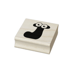 Googly Letter J Rubber-Briefmarke Gummistempel