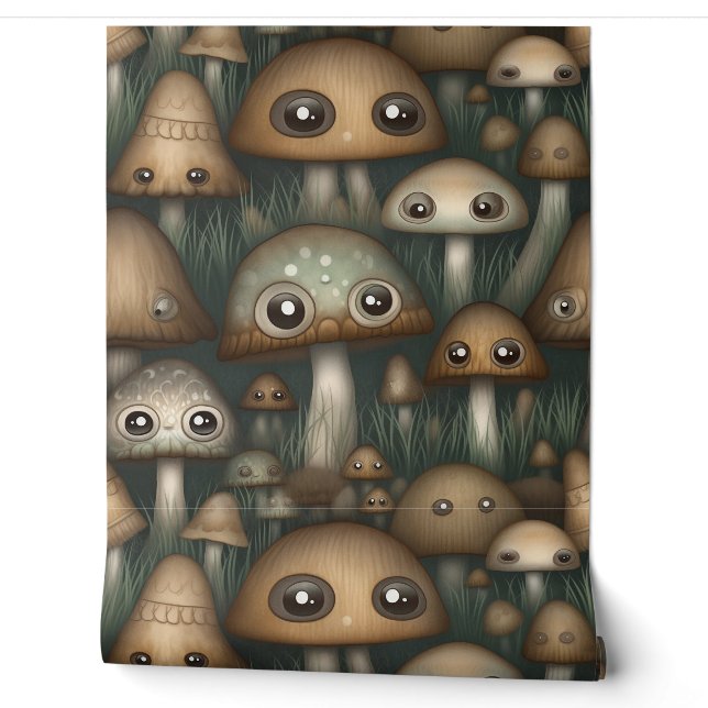 Googly Mit Augen Garden Botanical Tapete (Abrollen)