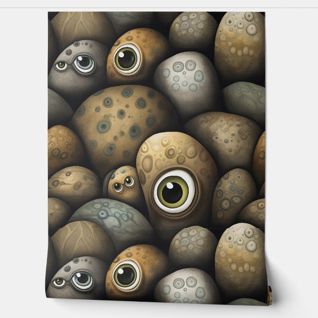 Googly Mit Augen Garden Botanical Tapete (Abrollen)