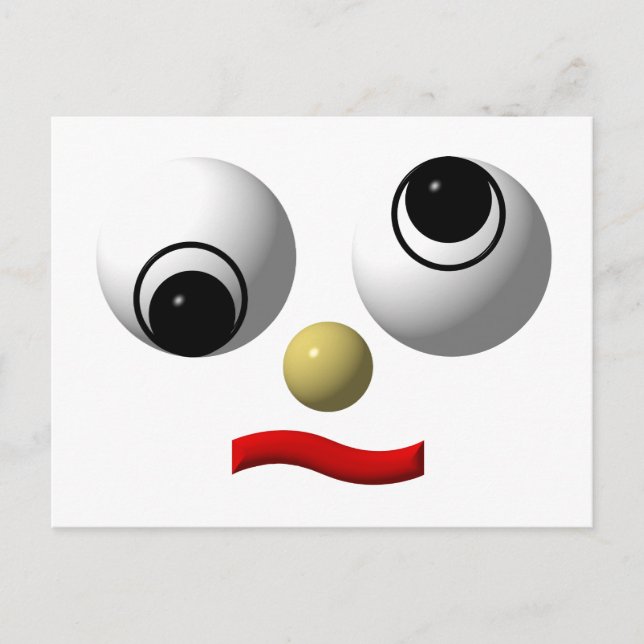 Googly-Mit Augen Gesichter Postkarte (Vorderseite)