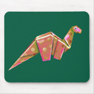 Googly-Mit Augen Origami Brachiosaur - Iridescent Mousepad