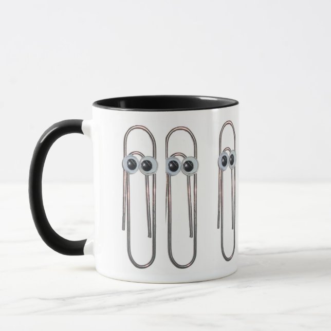 Googly-mit Augen Paperclips-Tasse Tasse (Links)