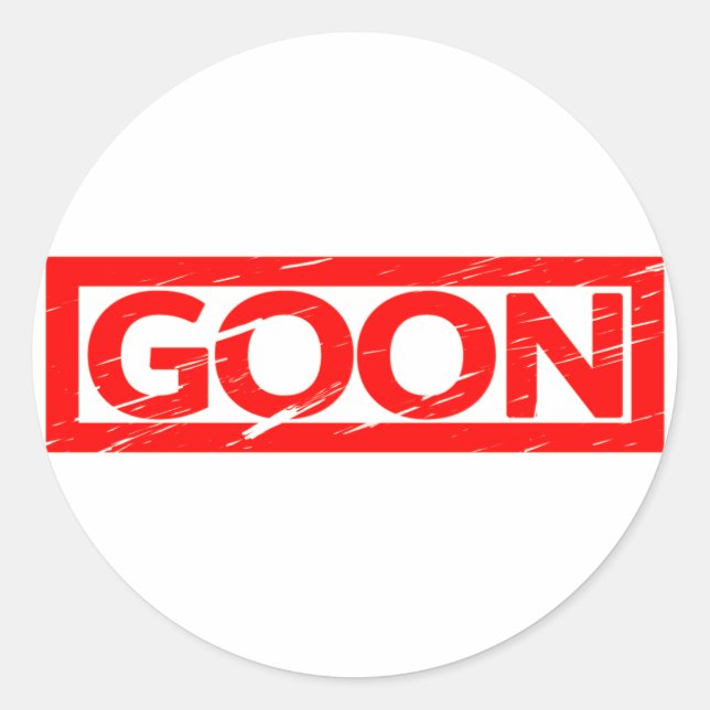 Goon Briefmarke Runder Aufkleber (Vorderseite)