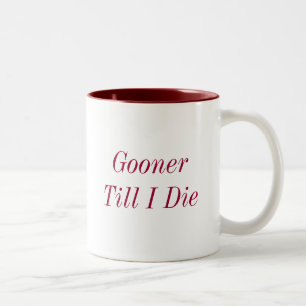 "Gooner jusqu'à moi meurs" tasse