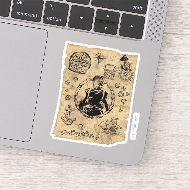 Goonies Sloth Treasmap Aufkleber (Detail)