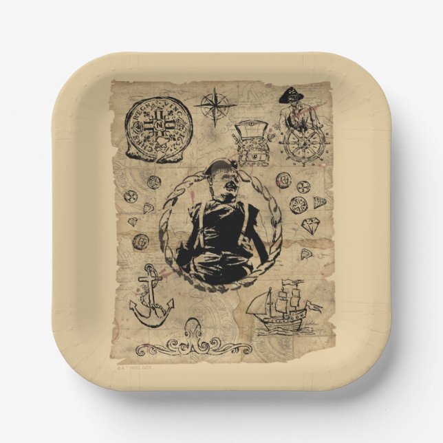 Goonies Sloth Treasmap Pappteller (Vorderseite)