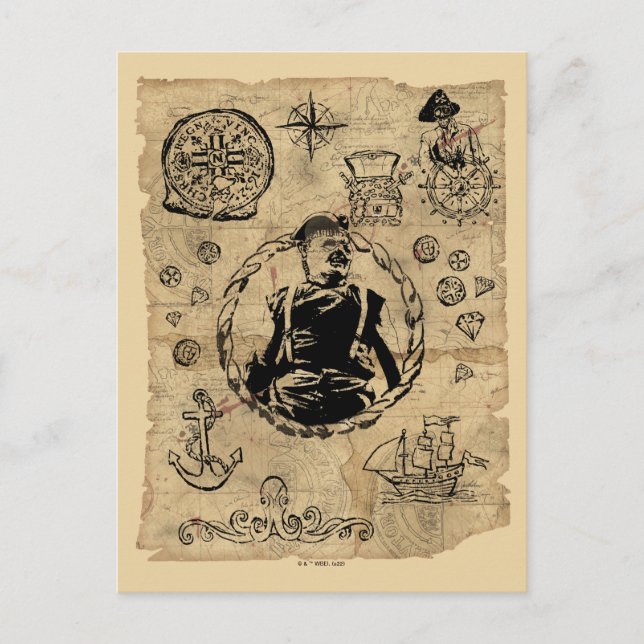 Goonies Sloth Treasmap Postkarte (Vorderseite)