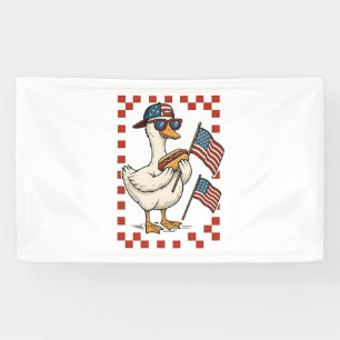 Goose American USA Flag Memorial Day 4. Juli Banner