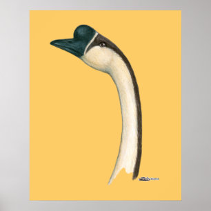Goose: Brown Chinese Head Poster