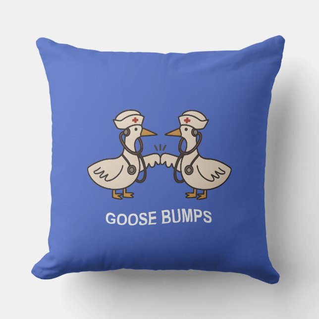Goose Bumps Nurse Edition – Funny Cartoon Medical Kissen (Vorderseite)