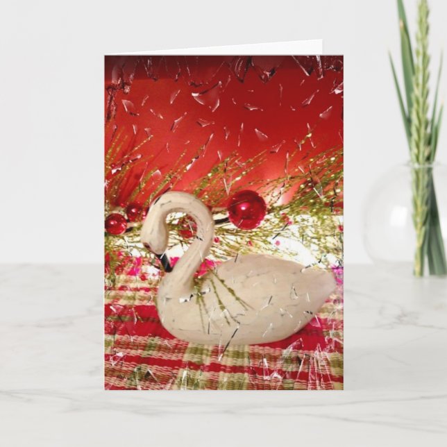 Goose Christmas Card Feiertagskarte (Vorderseite)
