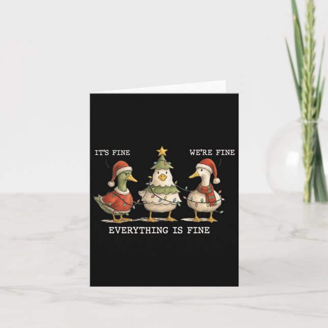 Goose Christmas Es ist schön Wir sind gut alles is Karte (Vorderseite)