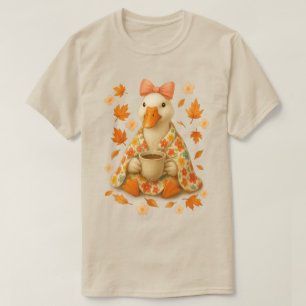 Goose Coquette Bow mit Kaffee Blanket Fall Vibes T-Shirt