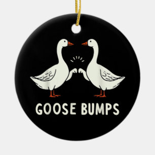 Goose Couple Funny Goose Bumps Sarcastic Goose Lov Keramik Ornament
