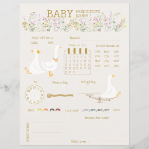 Goose Duck Wildblume Baby Guessing Game
