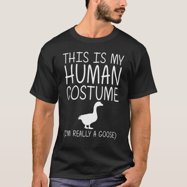 Goose Easy Halloween menschliche Kostüme Wasservög T-Shirt (Vorderseite)