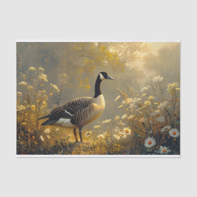 Goose Golden Hour White Daisies Decoupage Seidenpapier (Vorderseite)
