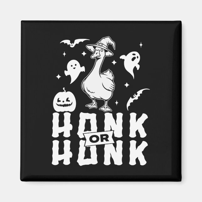 Goose Halloween Spooky Honk oder Honk Witz Design Magnet (Vorne)