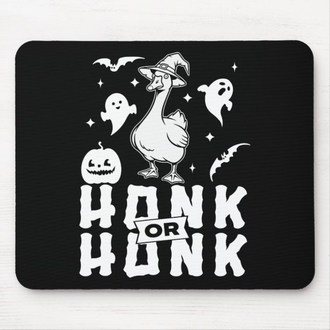 Goose Halloween Spooky Honk oder Honk Witz Design Mousepad (Vorne)