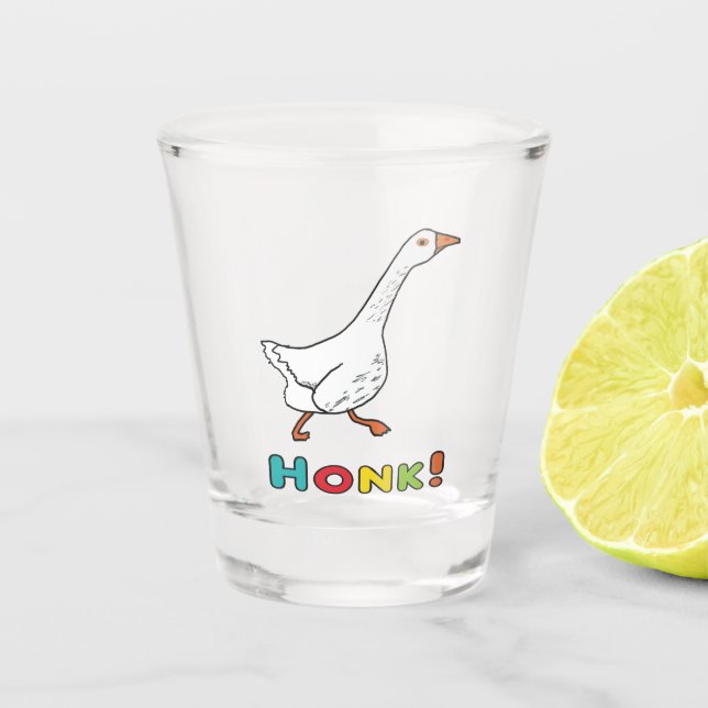 Goose Honk Schnapsglas (Vorderseite)