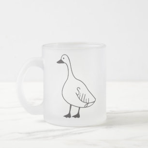 Goose Mug Frosted Glass Coffee de café pour cadeau