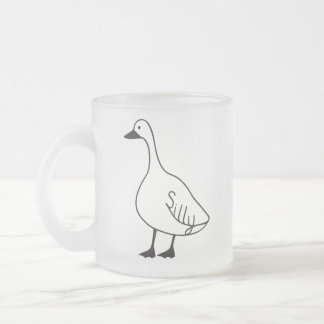 Goose Mug Frosted Glass Coffee de café pour cadeau