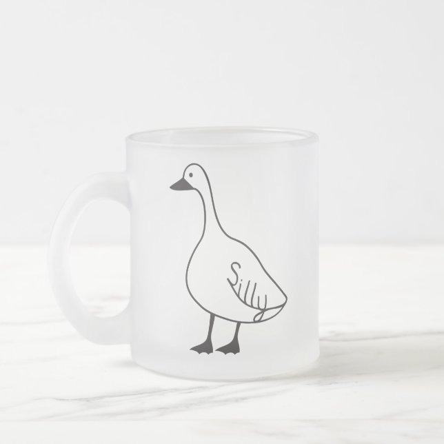 Goose Mug Frosted Glass Coffee de café pour cadeau (Gauche)