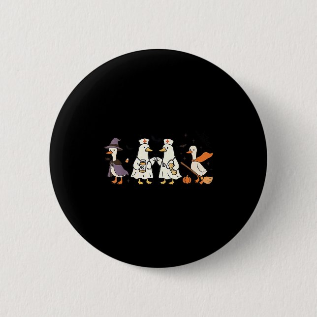Goose Nurse Funny Albern Goose Er Nurse Funny Hall Button (Vorderseite)