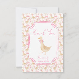Goose nursery rhymes baby shower dankeskarte
