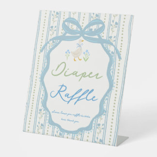 Goose nursery rhymes baby shower diaper raffle sockelschild