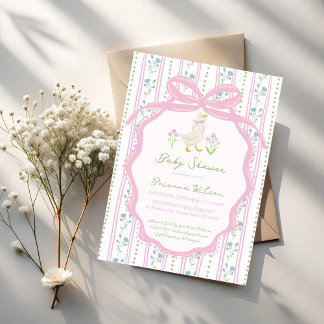 Goose nursery rhymes baby shower einladung