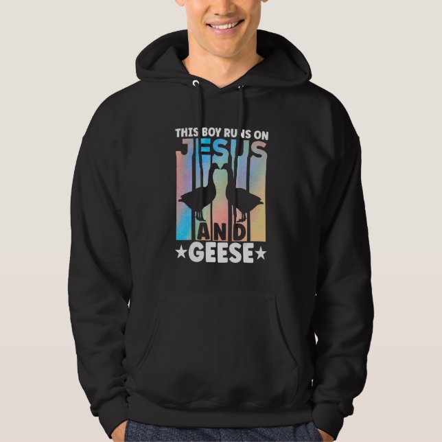 Goose Outfit for Geese Duck Lovers Apparel for Boy Hoodie (Vorderseite)