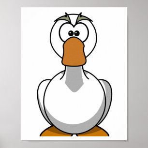 Goose Print - Cartoon Image Poster