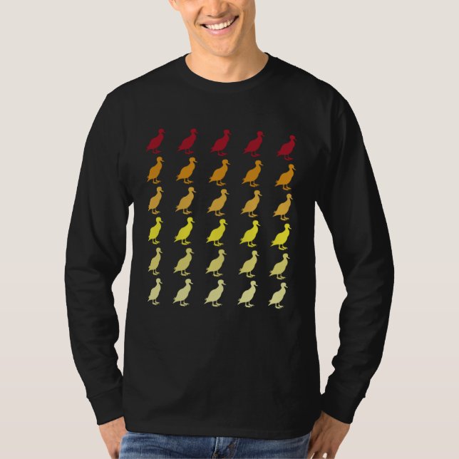 Goose Retro Animal Pattern T-Shirt (Vorderseite)