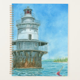 Goose Rocks Lighthosue Watercolor Planer