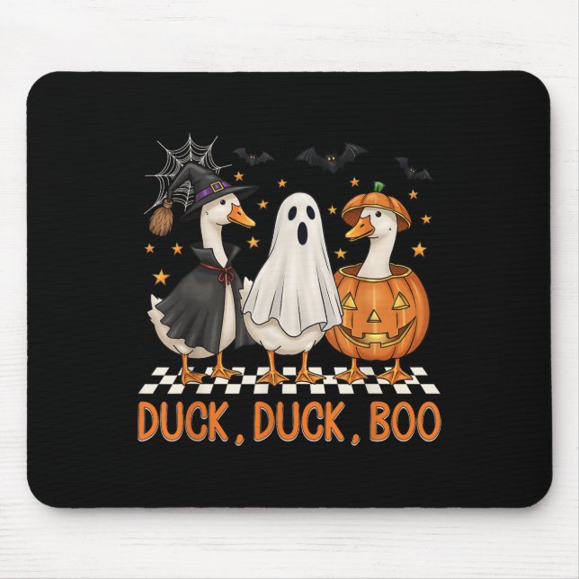 Goose Spooky Season Halloween Duck Duck Boo Men Wo Mousepad (Vorne)