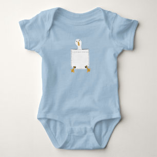 Goose Who in Pocket Baby Bodysuit Strampler