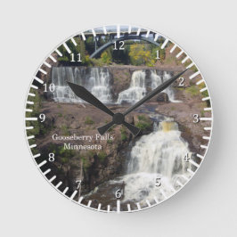 Gooseberry Falls clock Runde Wanduhr