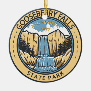 Gooseberry Falls Staat Park Minnesota Abzeichen Keramik Ornament