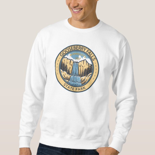 Gooseberry Falls Staat Park Minnesota Abzeichen Sweatshirt (Vorderseite)