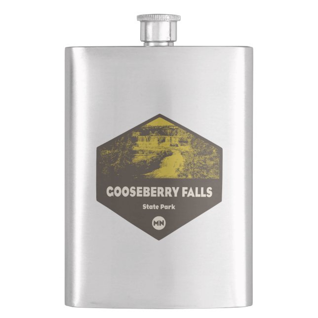 Gooseberry Falls Staat Park Minnesota Flachmann (Vorderseite)