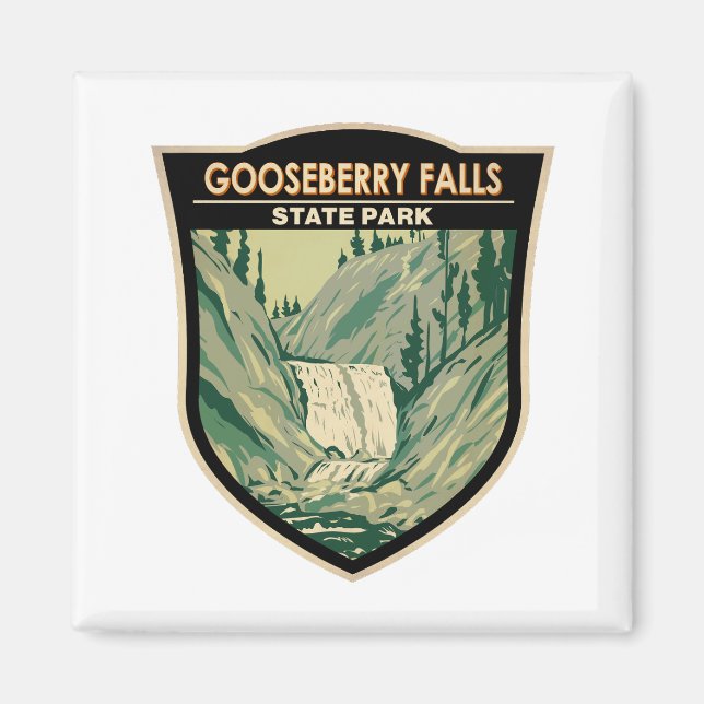 Gooseberry Falls Staat Park Minnesota Vintag Magnet (Vorne)
